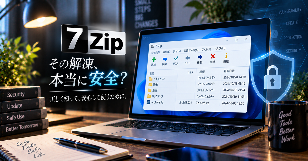 7-Zipの脆弱性は今も危険なのか？安全に使うための対策と最新情報を押さえよう！