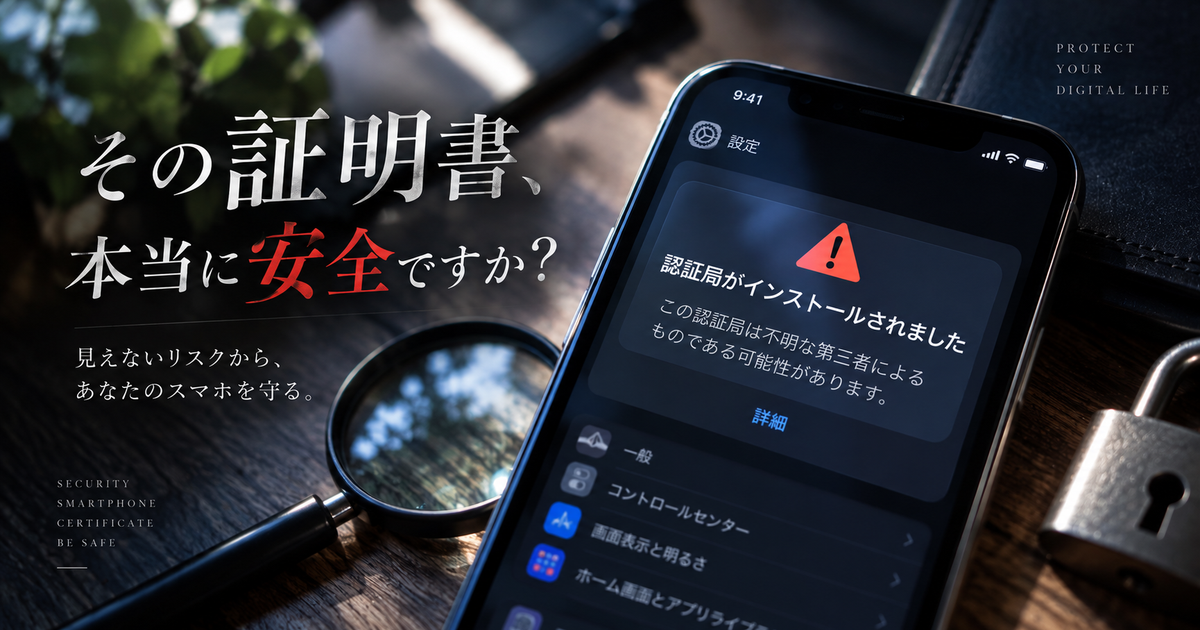 認証局がインストールされましたが不明な第三者によるリスクに要注意｜スマホの挙動や危険な兆候と対策方法を徹底解説
