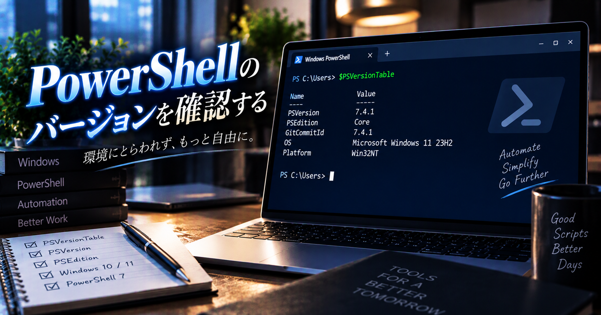 PowerShellのバージョンを確認する基本手順5ステップ｜Windows環境の違いを気にせず使えるようになる！