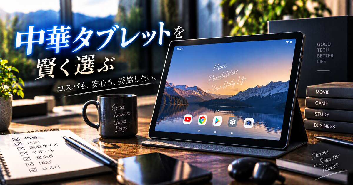 中華タブレットを選ぶ前に押さえておきたい基本ポイント7つ｜失敗しないスペックと安全性の見極め方！