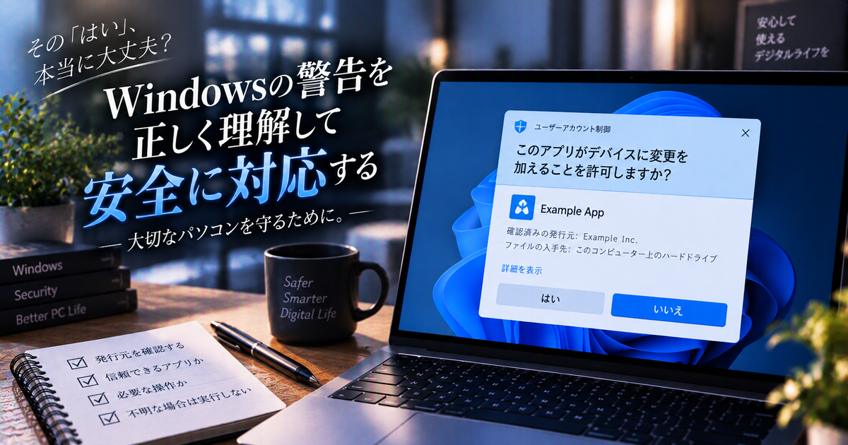 「このアプリがデバイスに変更を加えることを許可しますか」の安全な見かた｜Windowsの警告に落ち着いて対応するコツ！