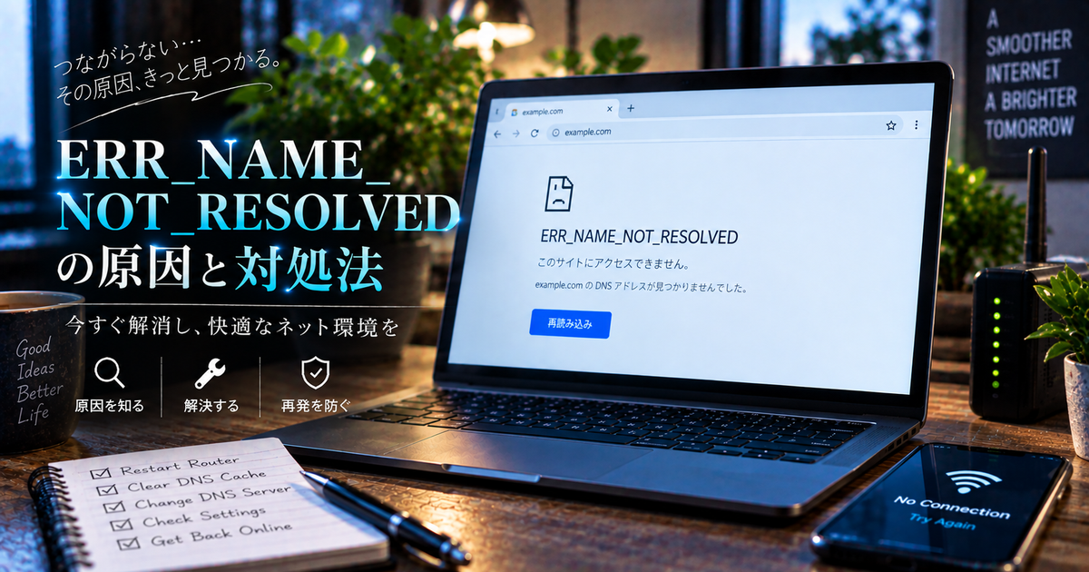 ERR_NAME_NOT_RESOLVEDが表示される原因と対処法を徹底解説｜今すぐ解消し再発も防ぐ具体的ステップと安心ガイド
