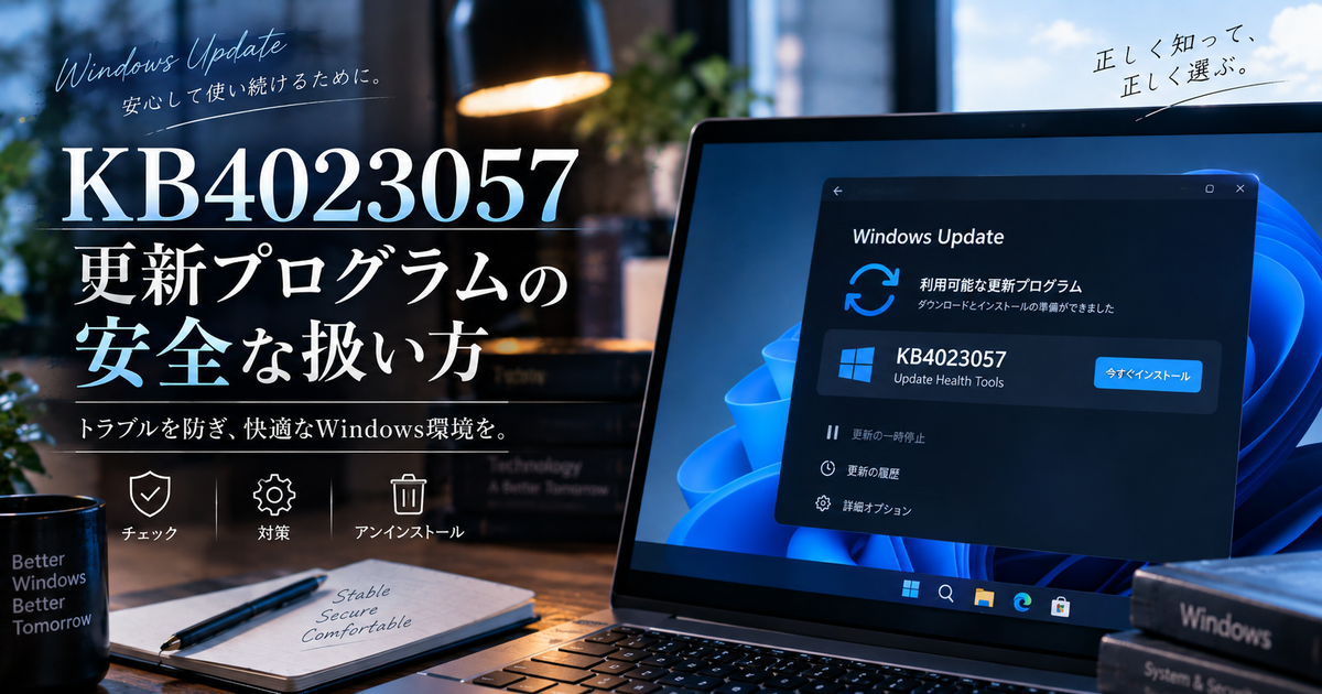 KB4023057更新プログラムの安全な扱い方｜アンインストールの判断基準とエラー対策を整理！
