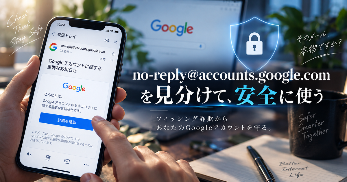 no-reply@accounts.google.comから届くメールの見分け方と対策｜フィッシング詐欺にだまされないための最新完全ガイド