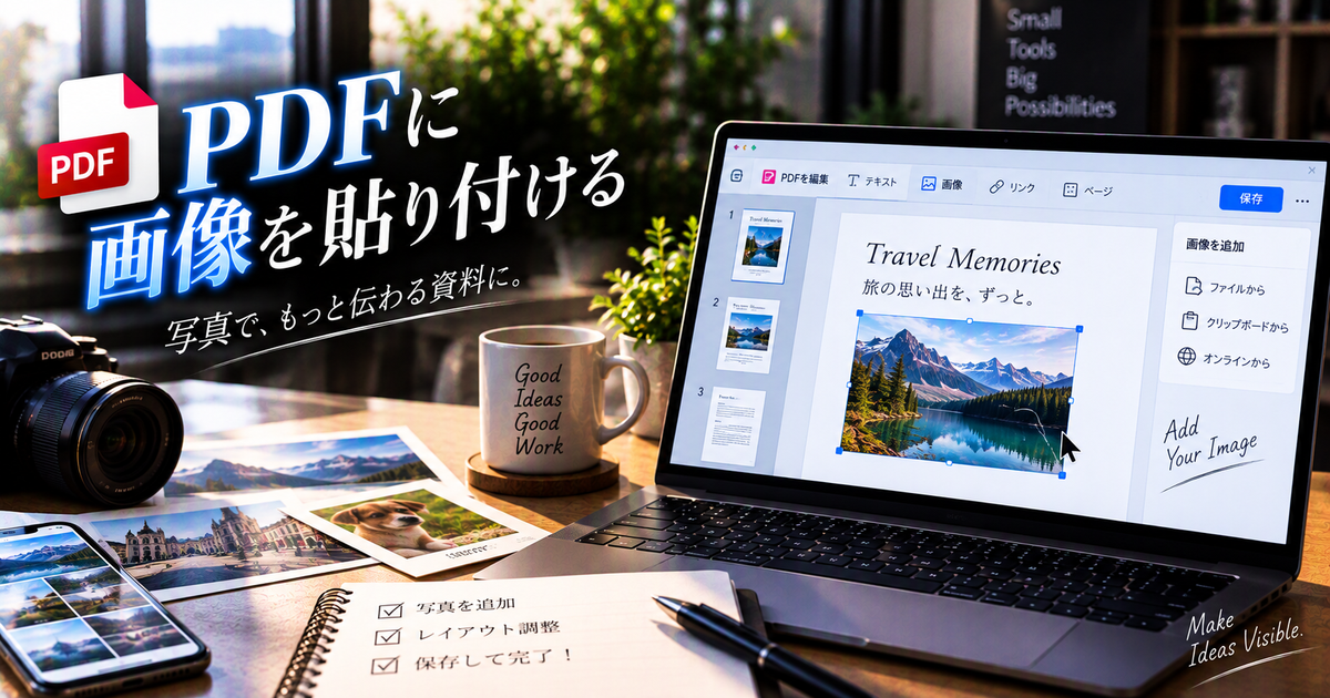 PDFに画像を貼り付ける5つの現実的なやり方｜無料ツールとパソコン・スマホ別の注意点も押さえる！