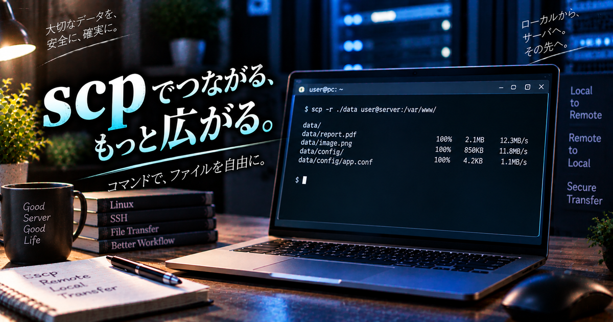 scpコマンドの基本構文と使い方5パターン｜ローカルとサーバ間を安全にファイル転送するコツ！