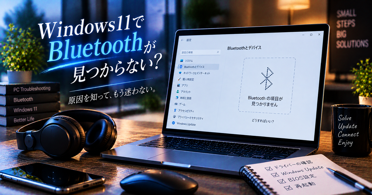 Windows11でBluetoothの項目がない時の原因と対策｜初心者でもできる解決方法と復旧手順を徹底解説