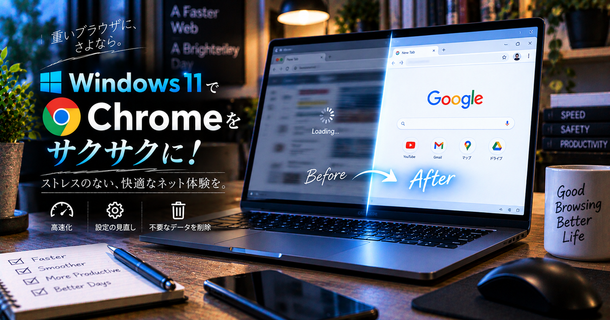 Windows11でChromeが遅い原因と対処法｜動作改善でサクサク快適に使う方法を徹底解説