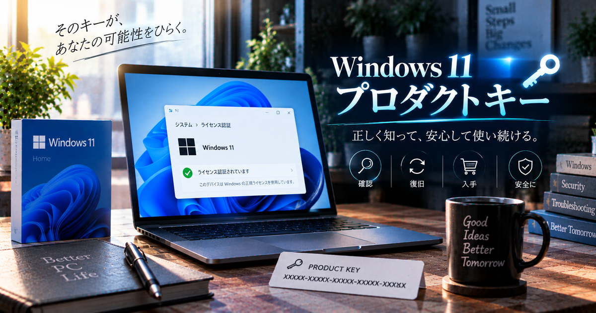 Windows11のプロダクトキーを徹底解説｜紛失・エラー時の対策と安全な入手法をわかりやすく紹介