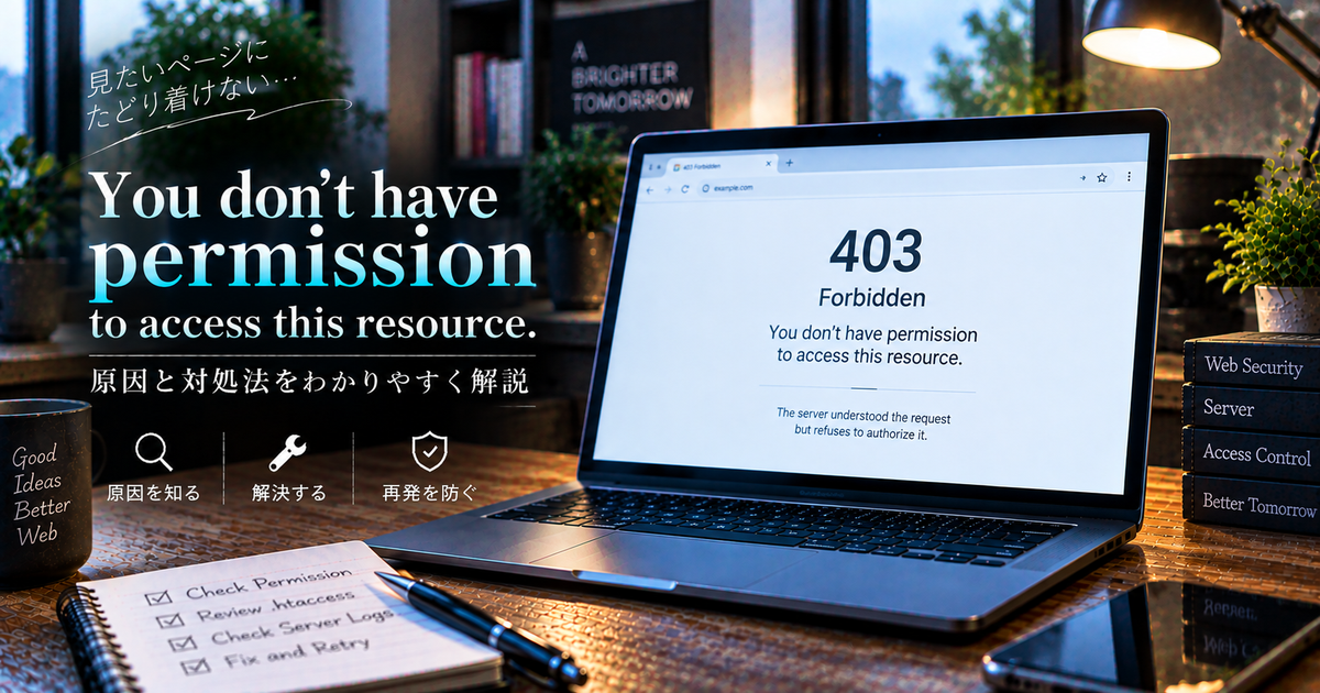 you don’t have permission to access this resource.の意味と原因を徹底解説｜アクセスエラーの対策と未然防止策もわかる完全ガイド